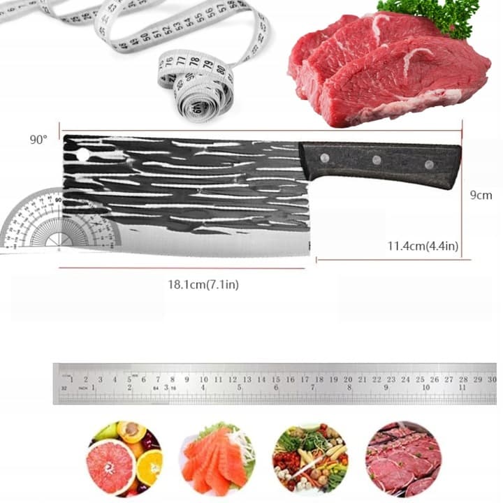 Ax7_tds0587_Nóż tasak Japoński KnifeKuroPerl