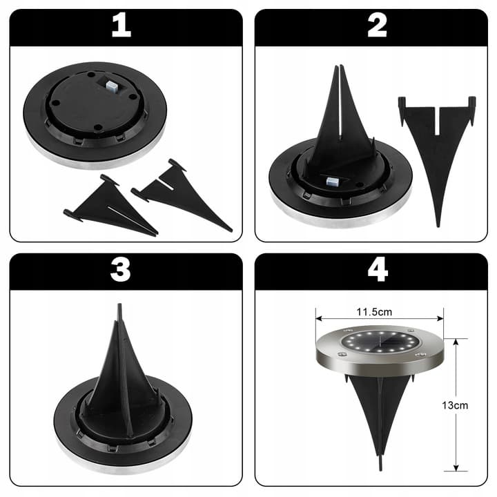 C1_tds0572_4x Solarna lampa gruntowa 16 LED
