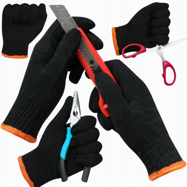 A14_tds0007c_rękawiczki czarne ocieplane robocze - 10 PAR