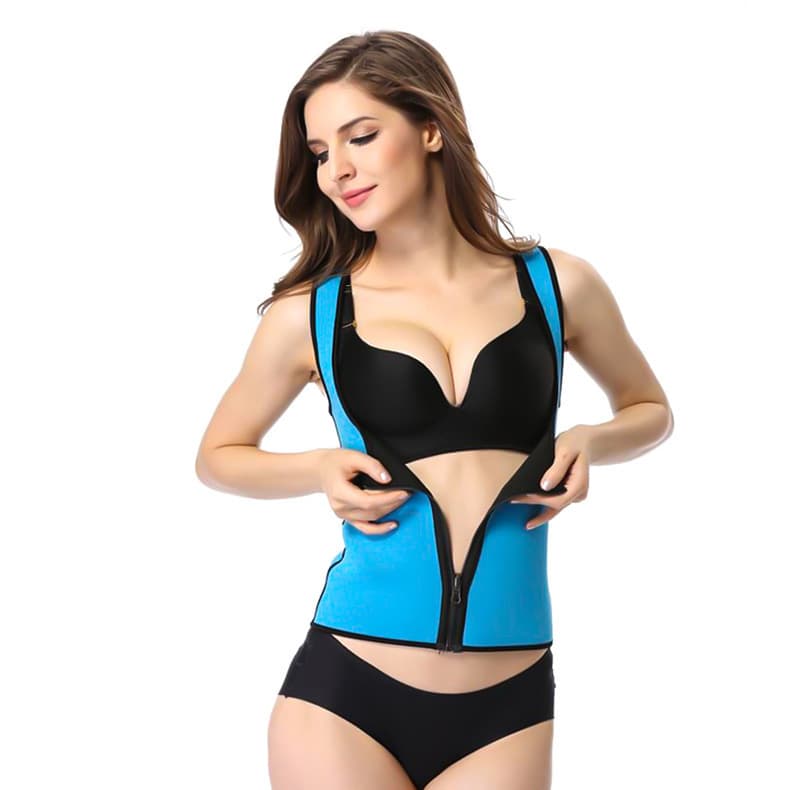 B2_T68 Koszulka Neoprenowa niebieska damska