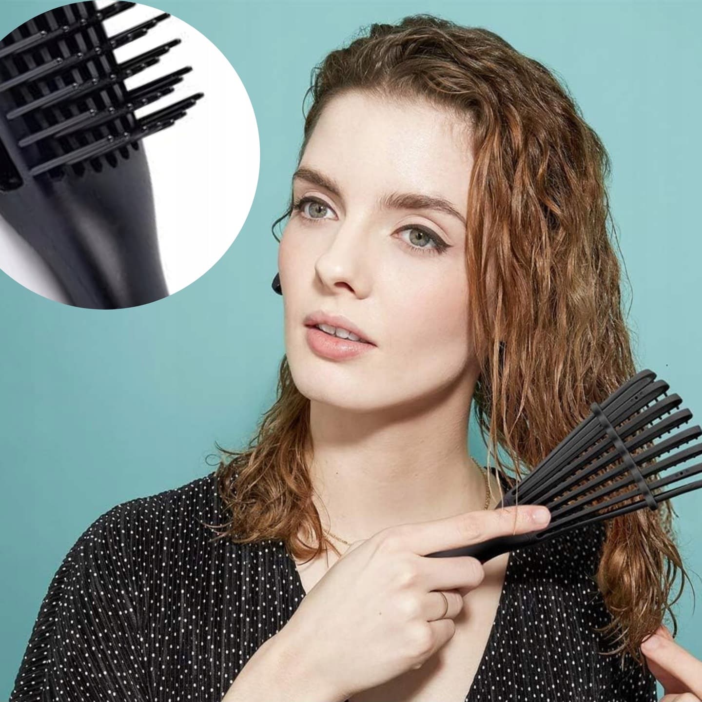 B1_tds0132_Szczotka do włosów_rozczesywania CZARNA