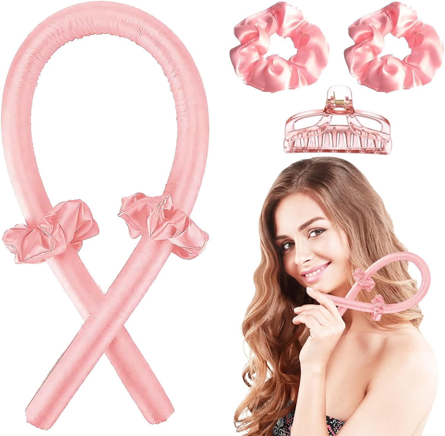 B10_tds0279_Wałek do kręcenia włosów - RÓŻ